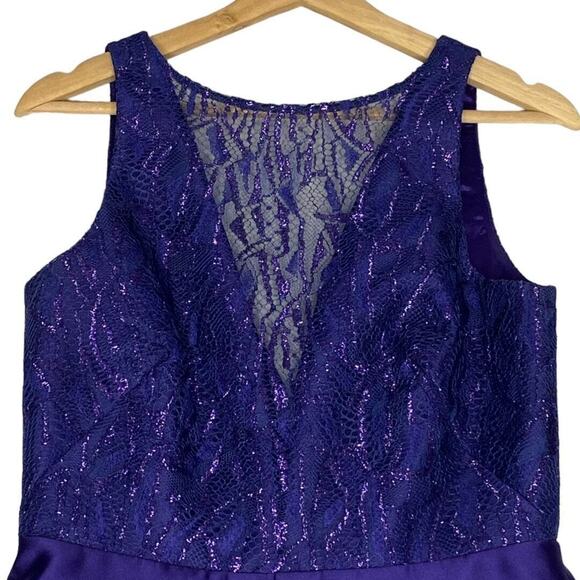 Lace Mikado Dress Womens 8 Purple Fairycore Prom Formal‎ Whimsigoth Quinceanera - Picture 7 of 14